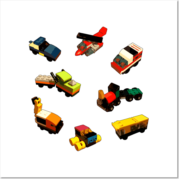 Bricks And Pieces - Transport Collection 2 Wall Art by druscilla13